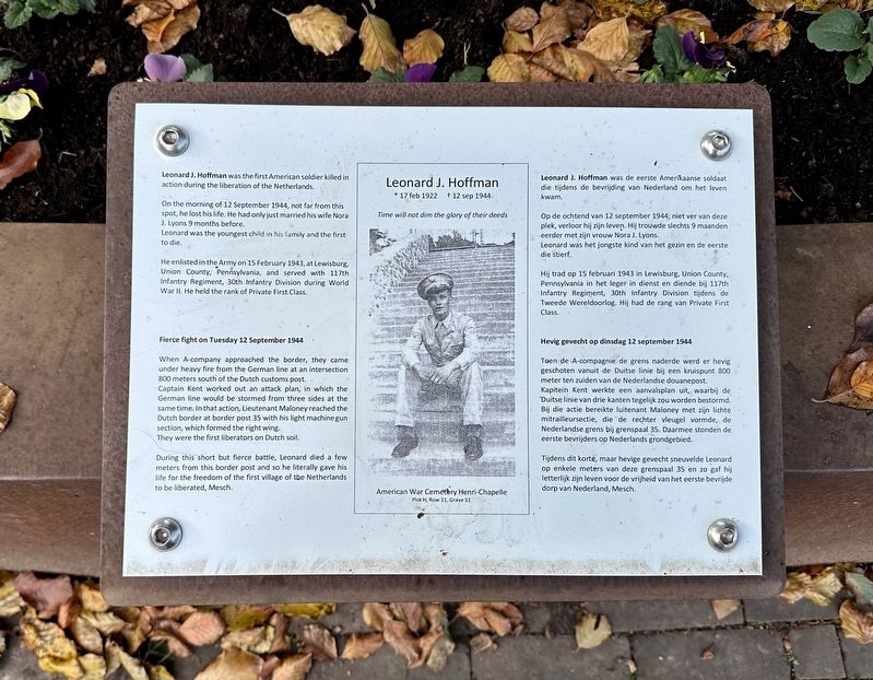 Leonard J. Hoffman Marker image. Click for full size.