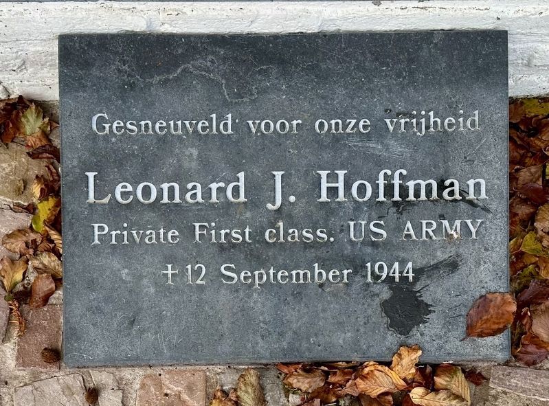 Leonard J. Hoffman Memorial Marker image. Click for full size.