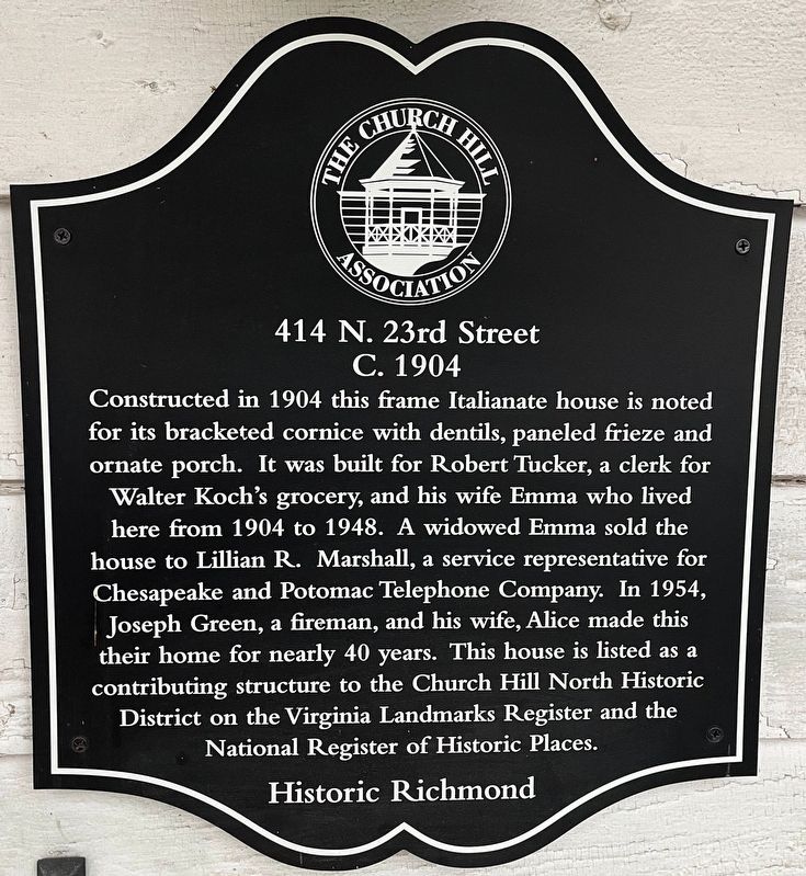 414 N. 23rd Street Marker. Click for full size. 414 N. 23rd Street Marker image. Click for full size.