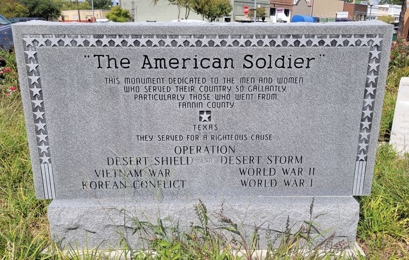 "The American Soldier" Marker image. Click for full size.
