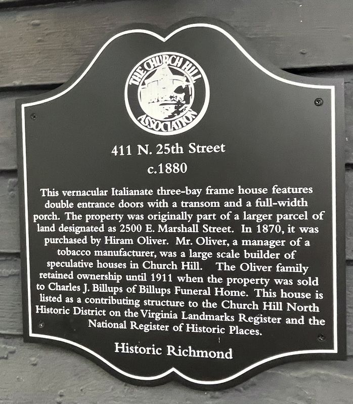 411 N. 25th Street Marker. Click for full size. 411 N. 25th Street Marker image. Click for full size.