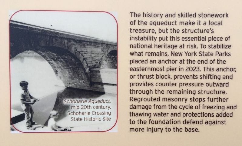 The Schoharie Aqueduct Marker Detail image. Click for full size.