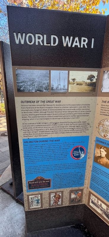 World War I Marker [Left panel] image. Click for full size.