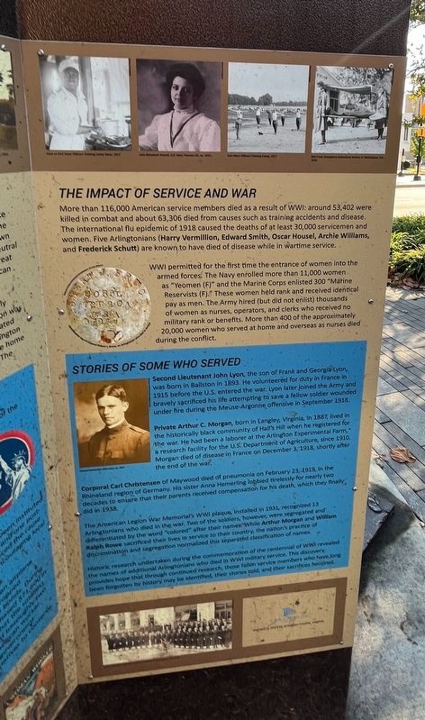 World War I Marker [Right panel] image. Click for full size.