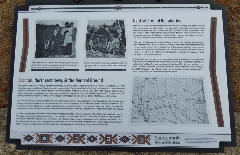 Decorah, Northeast Iowa, & the Neutral Ground Marker image. Click for full size.