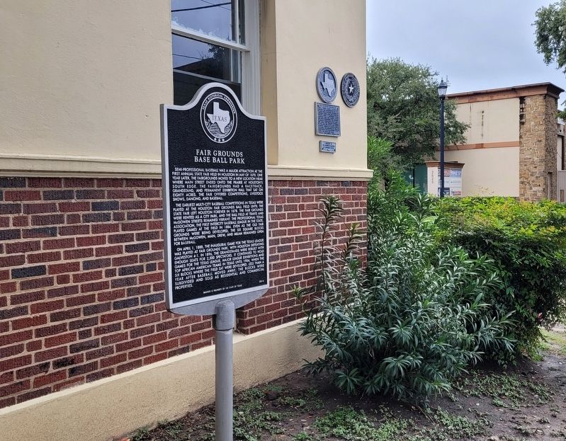 The Fair Grounds Base Ball Park Marker is the left marker image. Click for full size.