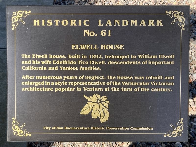 Elwell House Marker image. Click for full size.