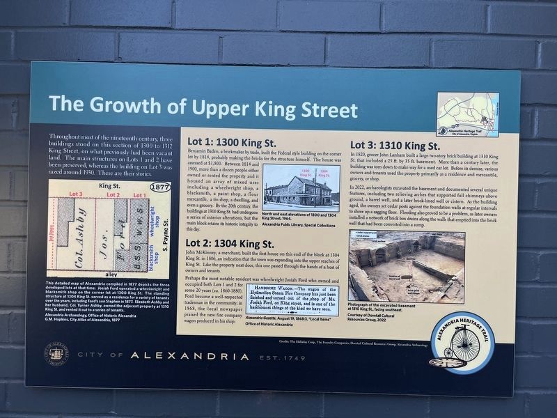 The Growth of Upper King Street Marker. Click for full size. The Growth of Upper King Street Marker image. Click for full size.