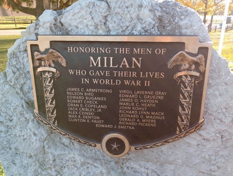 Milan World War II Memorial image. Click for full size.