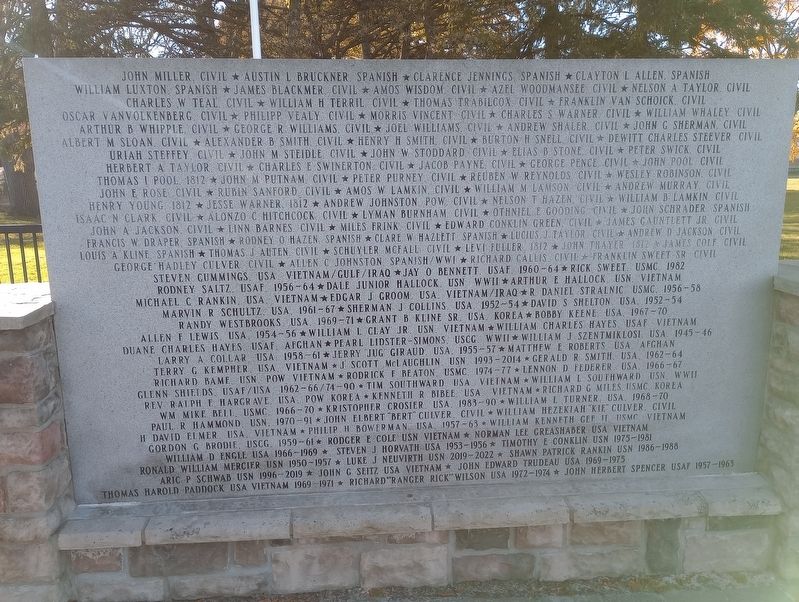 Milan Veterans Wall Of Honor Marker. Click for full size. Milan Veterans Wall Of Honor Marker image. Click for full size.