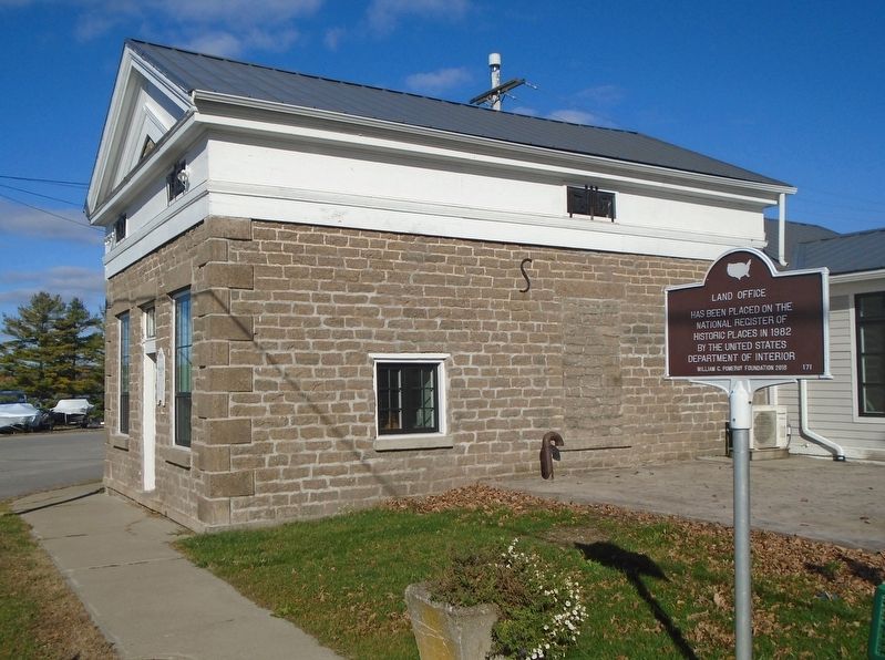 Land Office and Marker image. Click for full size.