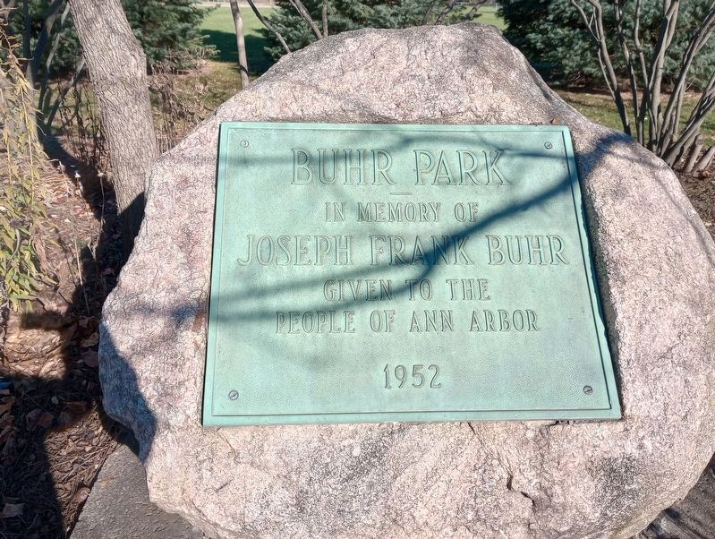 Buhr Park Memorial Tablet image. Click for full size.