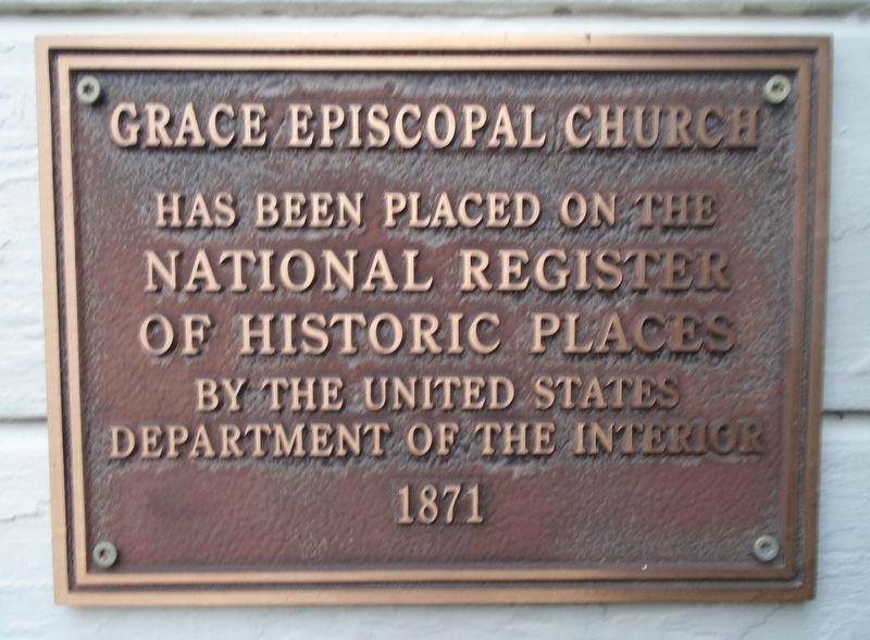 Grace Episcopal Church NRHP Marker image. Click for full size.