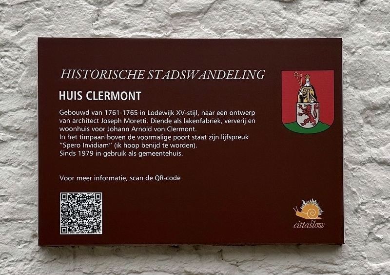 Huis Clermont / Clermont House Marker image. Click for full size.