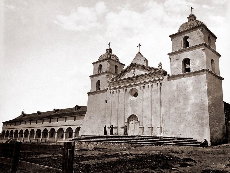 Santa Barbara Mission in 1876 image. Click for full size.