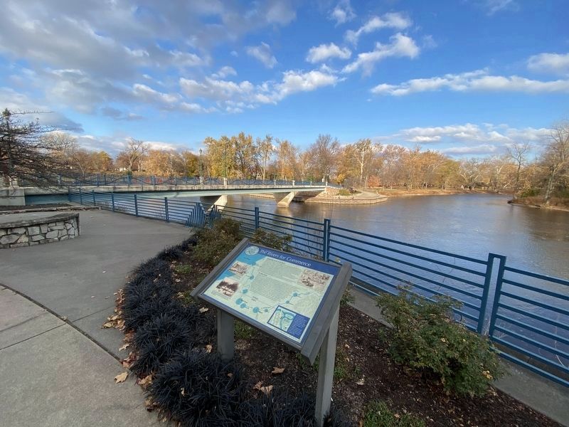 Marker next to the Elkhart River image. Click for full size.