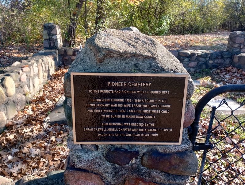 Pioneer Cemetery Marker. Click for full size. Pioneer Cemetery Marker image. Click for full size.