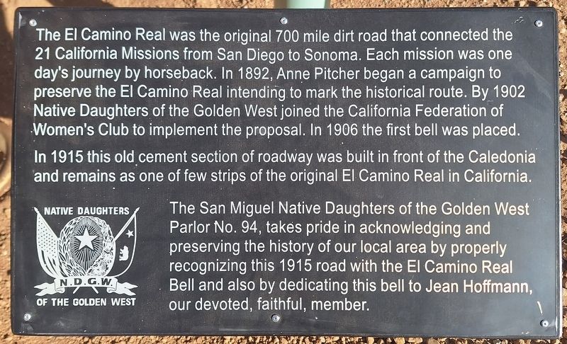 El Camino Real Marker image. Click for full size.