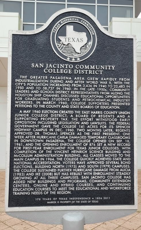 San Jacinto Community College District Marker image. Click for full size.
