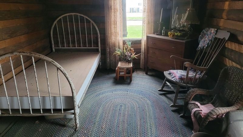 Inside view of bedroom in Patrick's Cabin image. Click for full size.