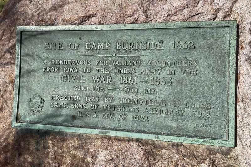 Site of Camp Burnside 1862 Marker image. Click for full size.