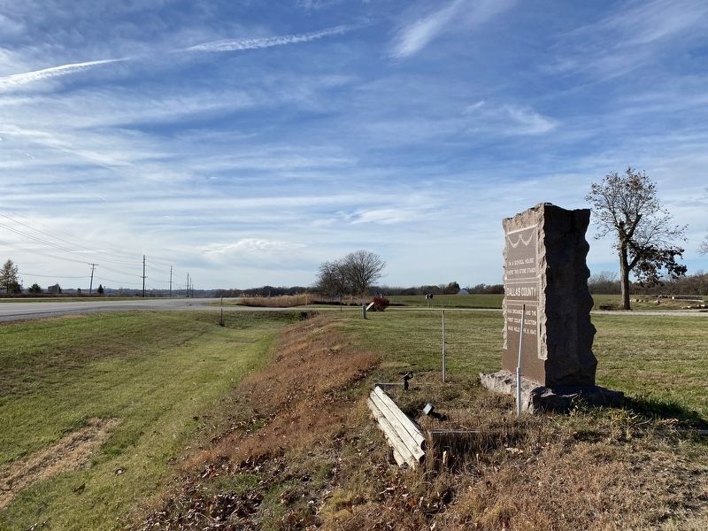 Dallas County Marker, from the east. Click for full size. Dallas County Marker, from the east image. Click for full size.