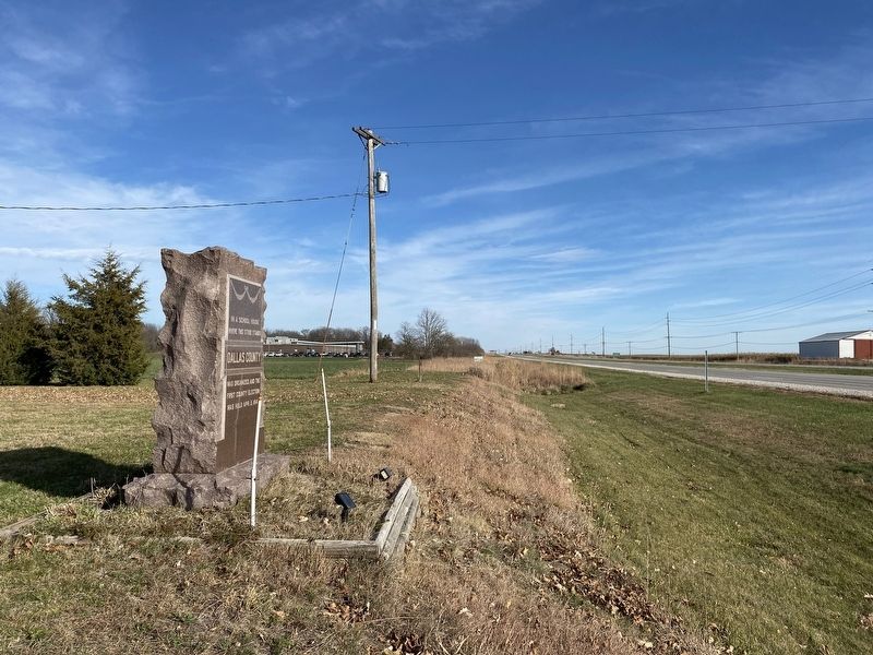 Dallas County Marker, from the west. Click for full size. Dallas County Marker, from the west image. Click for full size.