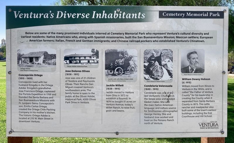 Ventura�s Diverse Inhabitants Marker image. Click for full size.