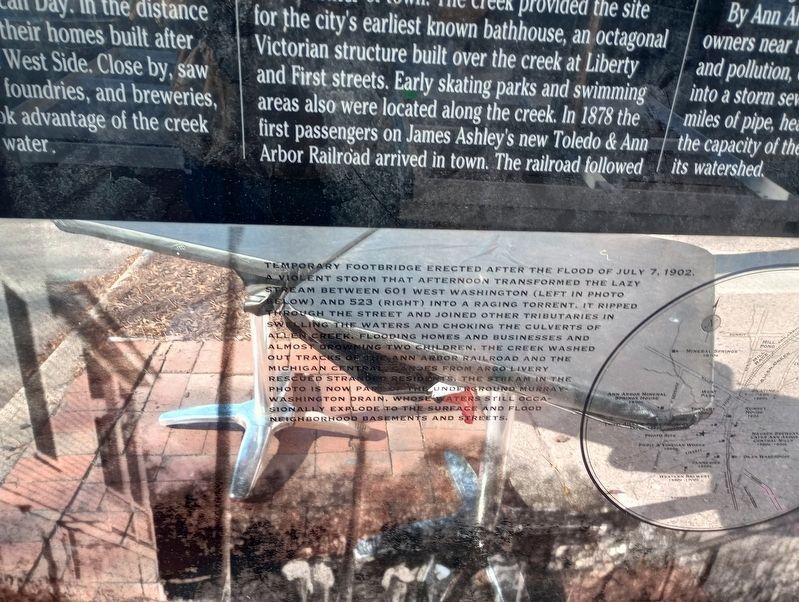 Allen Creek Valley Shapes the Town Marker image. Click for full size.