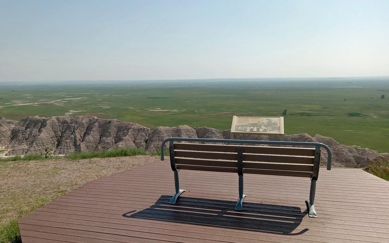 Homesteads and Ranches Marker at the Homestead Overlook in Badlands National Park image. Click for full size.