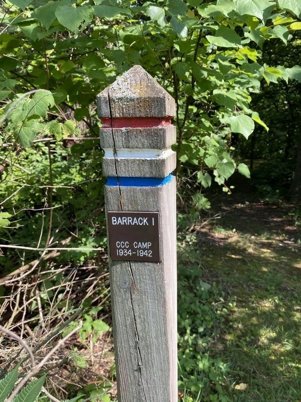 Site marker for Barracks #1 image. Click for full size.