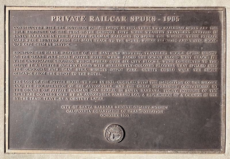 Private Railcar Spurs Marker image. Click for full size.