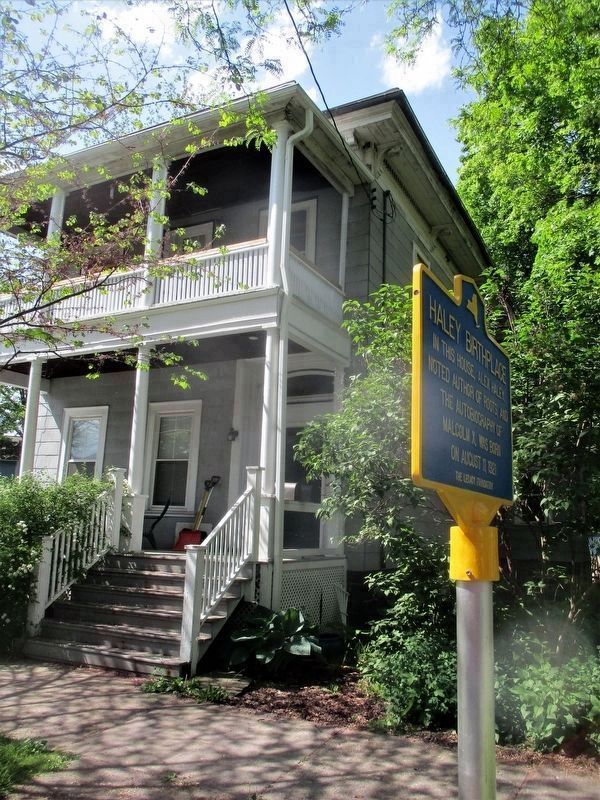 Haley Birthplace Marker in front of the house. Click for full size. Haley Birthplace Marker in front of the house image. Click for full size.