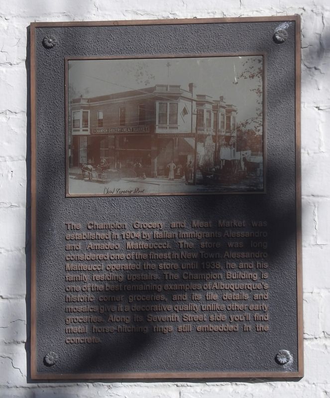 Champion Grocery and Meat Market Marker image. Click for full size.