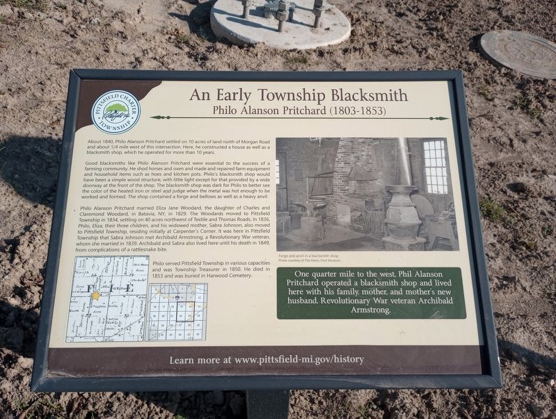 An Early Township Blacksmith Marker image. Click for full size.