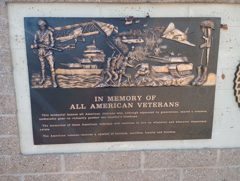 In Memory Of All American Veterans Marker image. Click for full size.