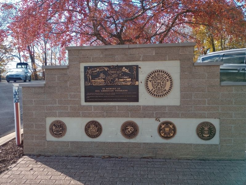 In Memory Of All American Veterans Marker. Click for full size. In Memory Of All American Veterans Marker image. Click for full size.