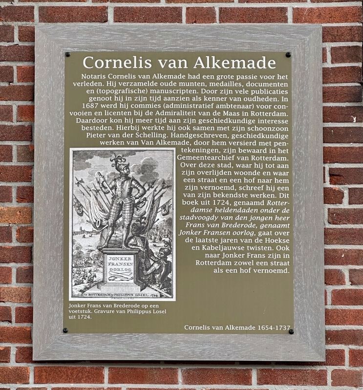 Cornelis van Alkemade Marker image. Click for full size.