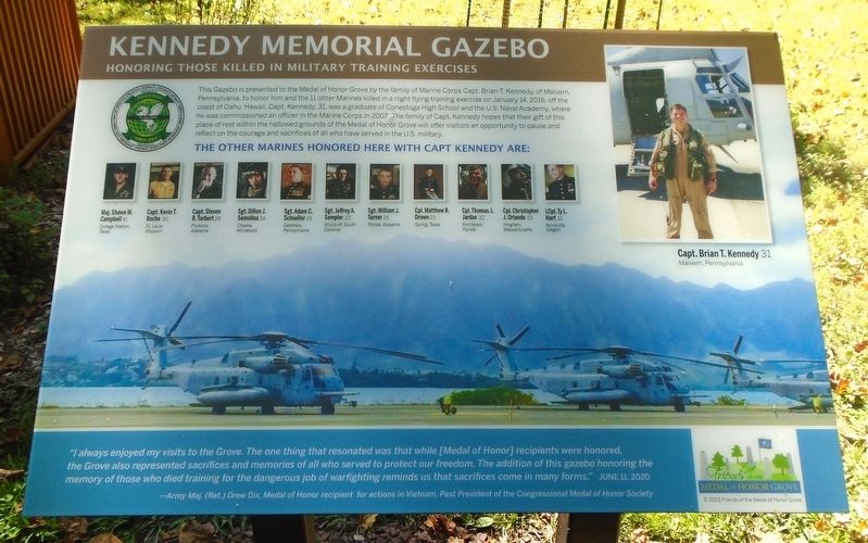 Kennedy Memorial Gazebo Marker image. Click for full size.