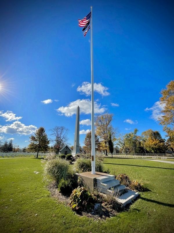 Dedication flag nearby. Click for full size. Dedication flag nearby image. Click for full size.