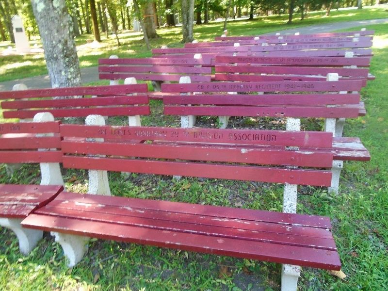 29th Infantry Division Memorial Pavilion Benches image. Click for full size.