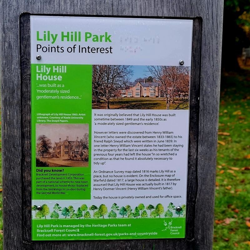Lily Hill House Marker image. Click for full size.