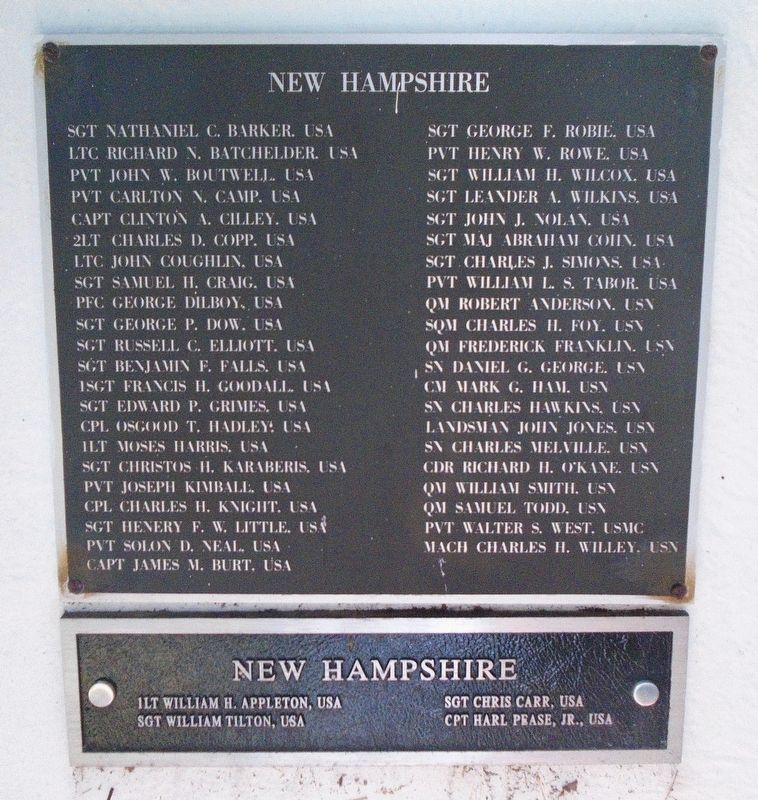 New Hampshire Medal of Honor Recipients Marker image. Click for full size.