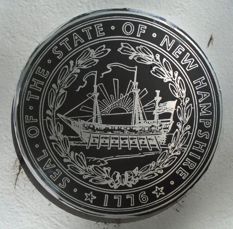 New Hampshire State Seal on Memorial Obelisk image. Click for full size.