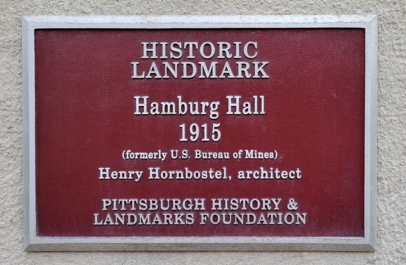 Hamburg Hall Marker image. Click for full size.