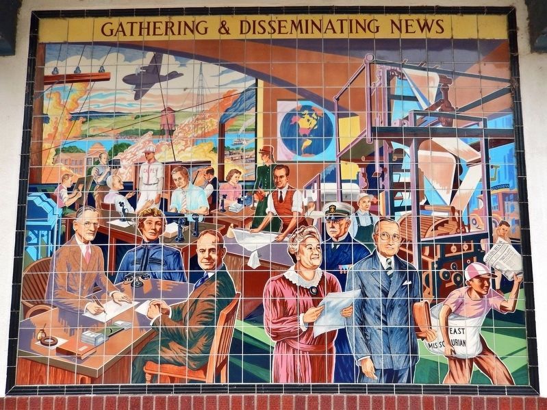 Gathering & Disseminating News Mural. Click for full size. Gathering & Disseminating News Mural image. Click for full size.