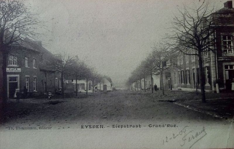 Diepstraat postcard (one of the postcards displayed on the marker) image. Click for full size.
