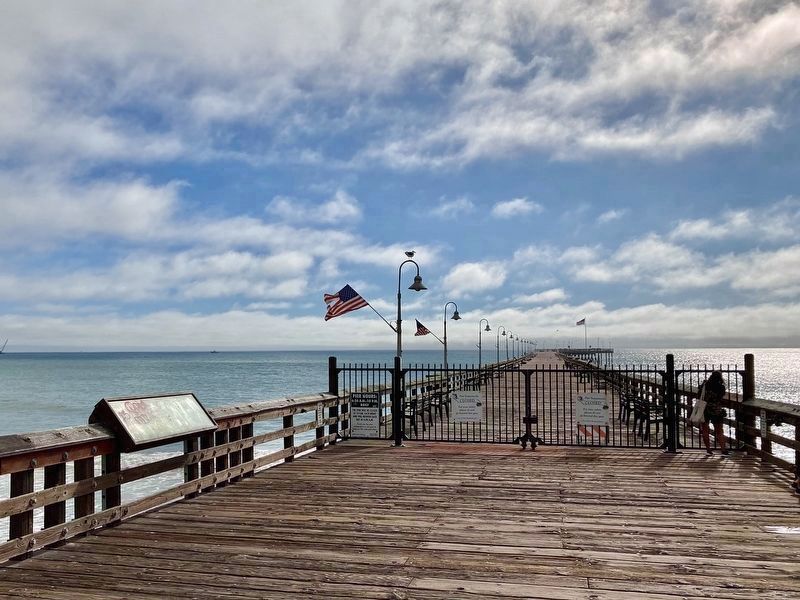 Ventura Pier and Marker image. Click for full size.