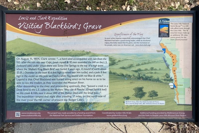 Visiting Blackbird's Grave Marker image. Click for full size.