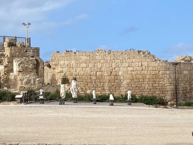 Roman and Byzantine Statuary at Caesarea Marker image. Click for full size.